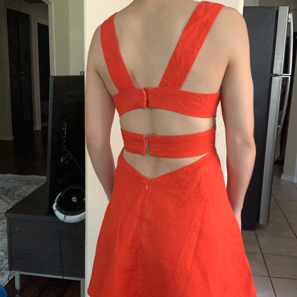Marciano orange linen dress
